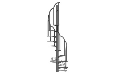 现代钢结构螺旋楼梯草图大师模型，钢结构螺旋楼梯sketchup模型免费下载