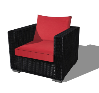 现代单人藤椅沙发草图大师模型免费下载，沙发su模型下载