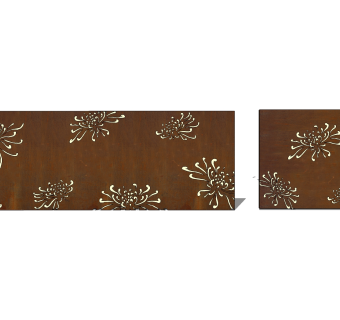 现代花纹图案锈板sketchup模型，锈板skp模型下载