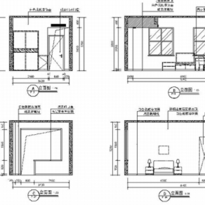 精装现代风格员工宿舍装修施工图