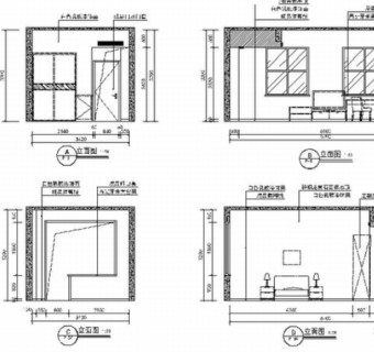 精装现代风格员工宿舍装修施工图