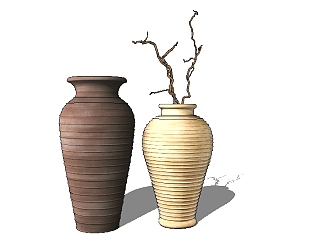 <em>现代花瓶</em>花卉草图大师模型，花瓶sketchup模型下载