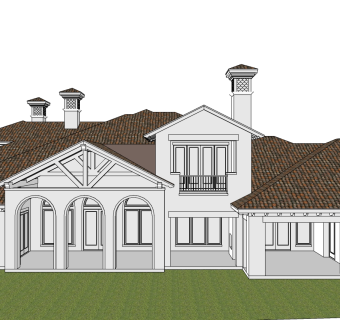 欧式别墅su模型下载、欧式别墅草图大师模型下载