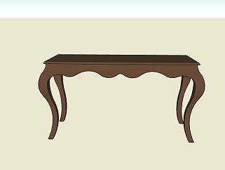 新中式风格桌子草图大师模型，桌子sketchup模型下载