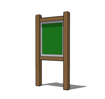 现代导视牌sketchup模型下载，指示牌草图大师模型免费下载