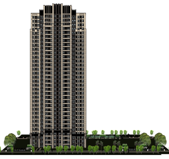 欧式住宅楼草图大师模型，住宅楼su模型下载
