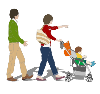 日式2D人物草图大师模型，人物模型sketchup模型下载