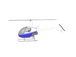 现代直升机免费su模型，直升机sketchup模型下载