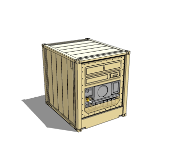 现代集装箱SU模型下载，集装箱草图大师模型