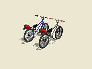 现代<em>自行车</em>草图大师模型，<em>自行车</em>sketchup模型
