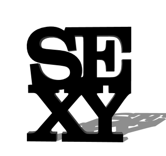 现代字母墙饰su模型,摆件草图大师模型下载