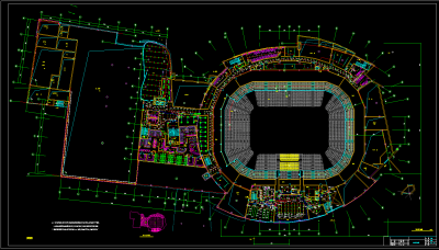 内蒙古体育馆智能照明系统全套图纸，电气照明CAD图纸下载