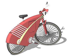 未来简约<em>自行车</em> SU模型，<em>自行车</em>草图大师模型下载