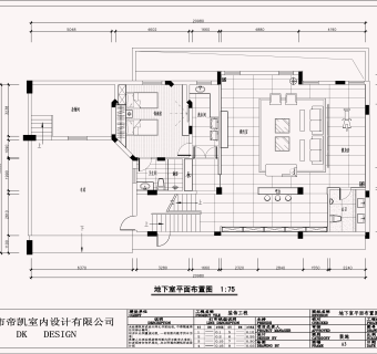 祥细家装户型图三居CAD，免费下载