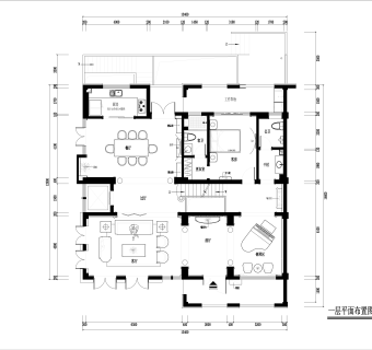 祥细家装户型图三居CAD，免费下载