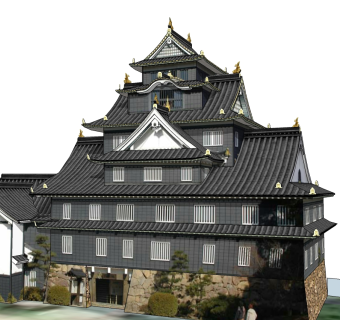 日式城堡草图大师模型下载、日式城堡su模型下载