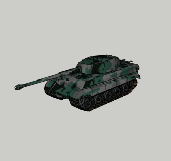 现代坦克草图大师模型，坦克sketchup模型