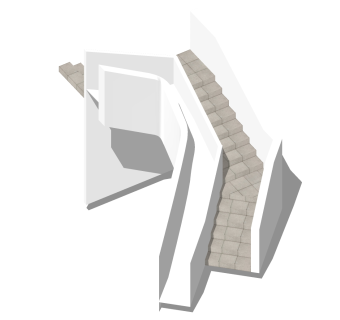 现代大理石螺旋楼梯草图大师模型，大理石螺旋楼梯sketchup模型免费下载