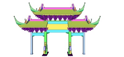 牌坊草图大师模型下载、牌坊su模型下载