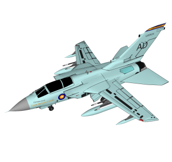 英德意联合Panavia Tornado龙卷风战斗机草图大师模型，战斗机SU模型下载