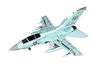 英德意联合Panavia Tornado龙卷风战斗机草图大师模型，战斗机SU模型下载