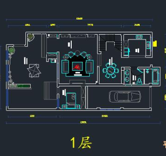 祥细客厅卧室家装户型图三居CAD，免费下载