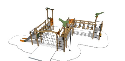 现代儿童游乐设施su模型，游乐设施草图大师模型下载