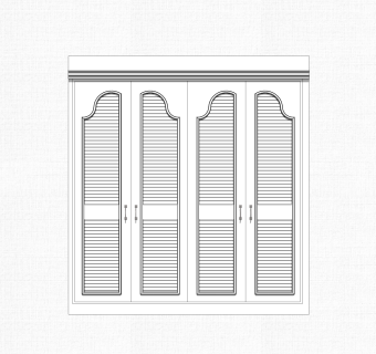 欧式衣柜草图大师模型，储物柜SKP模型下载