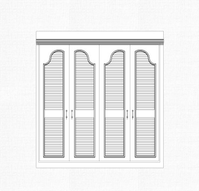 欧式衣柜草图大师模型，储物柜SKP模型下载