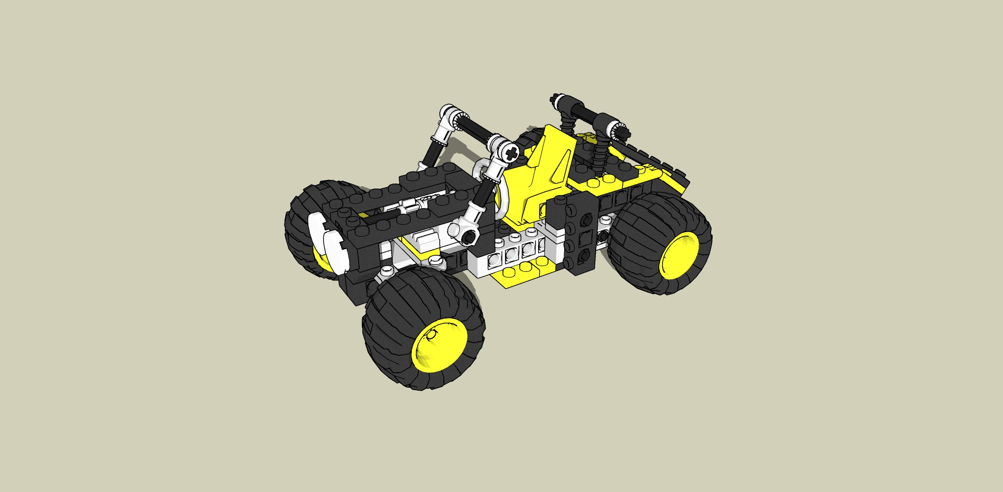 現代樂高玩具車草圖大師模型,玩具車sketchup模型下載