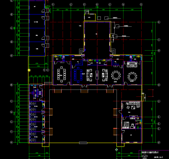 仿四合院建筑施工图，四合院CAD建筑图纸下载