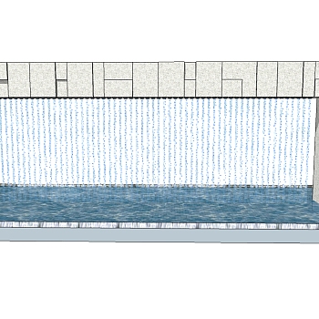 现代景观墙sketchup模型下载，景观墙草图大师模型