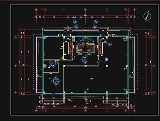 办公空间施工图效果图CAD图纸，办公室cad设计图纸下载