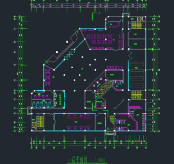 某宾馆建筑方案图，宾馆CAD施工图纸下载