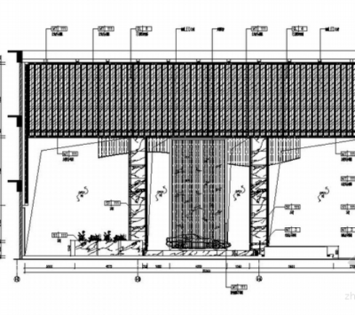 [北京]知名企业现代<a href=https://www.yitu.cn/sketchup/qiche/index.html target=_blank class=infotextkey><a href=https://www.yitu.cn/su/7056.html target=_blank class=infotextkey>汽车</a></a>培训服务中心室<a href=https://www.yitu.cn/su/7634.html target=_blank class=infotextkey>内装</a>修施工图（含方案）中庭立面图