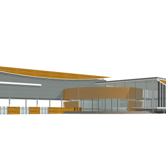 现代办公楼草图大师模型，办公楼sketchup模型免费下载