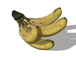 现代水果香蕉草图大师模型下、水果香蕉su模型下载