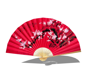 中式梅花挂扇墙饰su模型,摆件草图大师模型下载