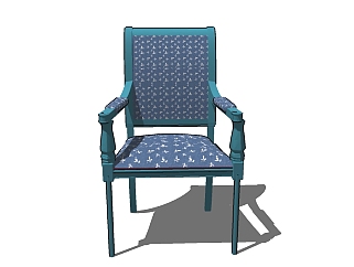 现代扶手椅su模型，椅子草图大师模型下载