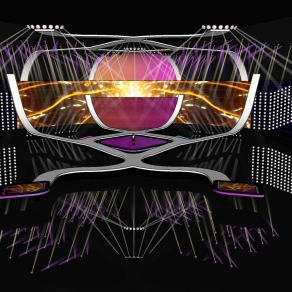 现代伸展式舞台草图大师模型，舞台skb模型分享