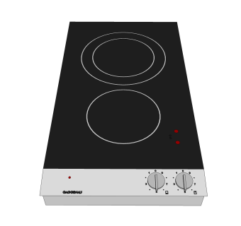 现代电磁炉草图大师模型，厨具su模型下载