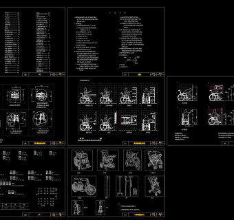 无障碍通行所使用的各种器具CAD图纸下载