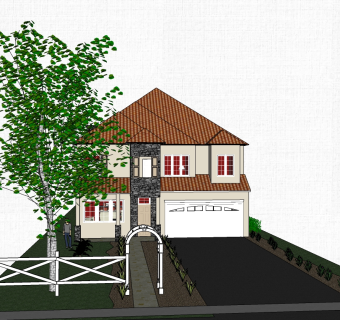 现代别墅su模型，别墅sketchup模型下载