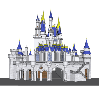 现代儿童城堡乐园草图大师模型，儿童乐园su模型下载