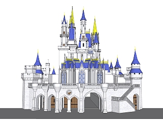 现代儿童<em>城堡</em>乐园草图大师模型，儿童乐园su模型下载