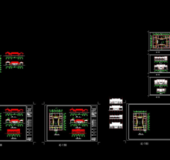 中式四合院建筑方案图施工图CAD图纸下载