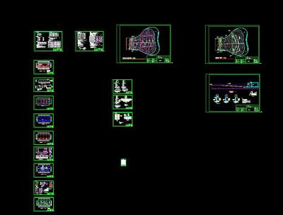 温泉度假村水上乐园海浪池结构施工图CAD图纸