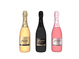 现代菲斯奈特香槟su模型，<em>酒水</em>草图大师模型下载