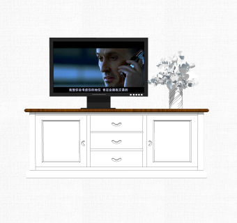 现代简约电视柜草图大师模型，电视柜SKP模型下载