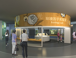 上海自然博物馆室内cad施工图效果图，博物馆cad设计图纸下载